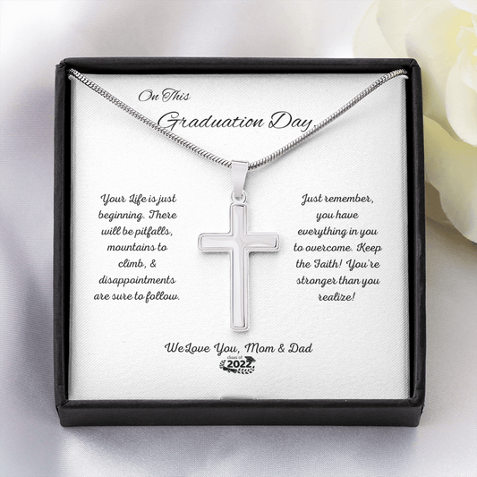 On This Graduation Day | Stainless Steel Cross Necklace |