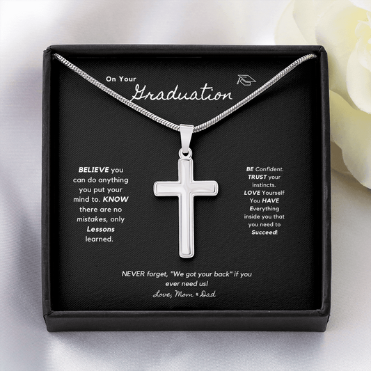 On Your Graduation | Stainless Steel Cross Necklace |